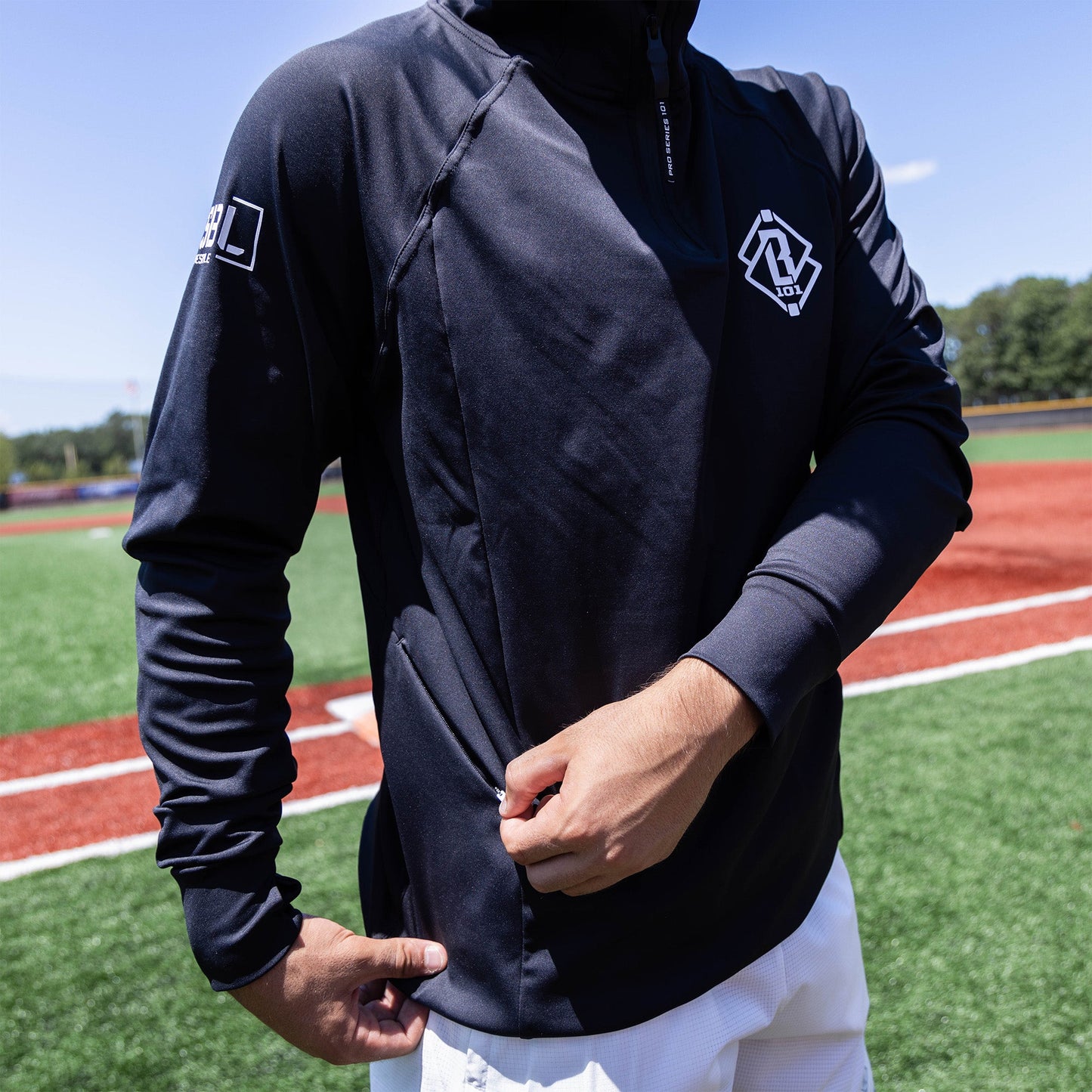 Diamond Tech Scuba Hoodie - Black/White