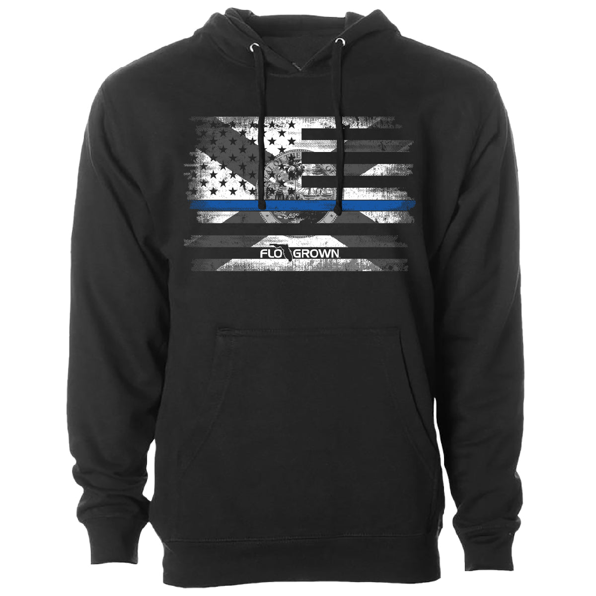 Blue Line Flag Mash Up Hoodie