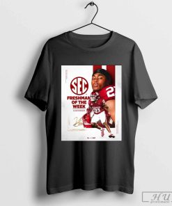 Freshman of the Week Xavier Robinson Oklahoma Sooners Signature SEC Poster t-shirt