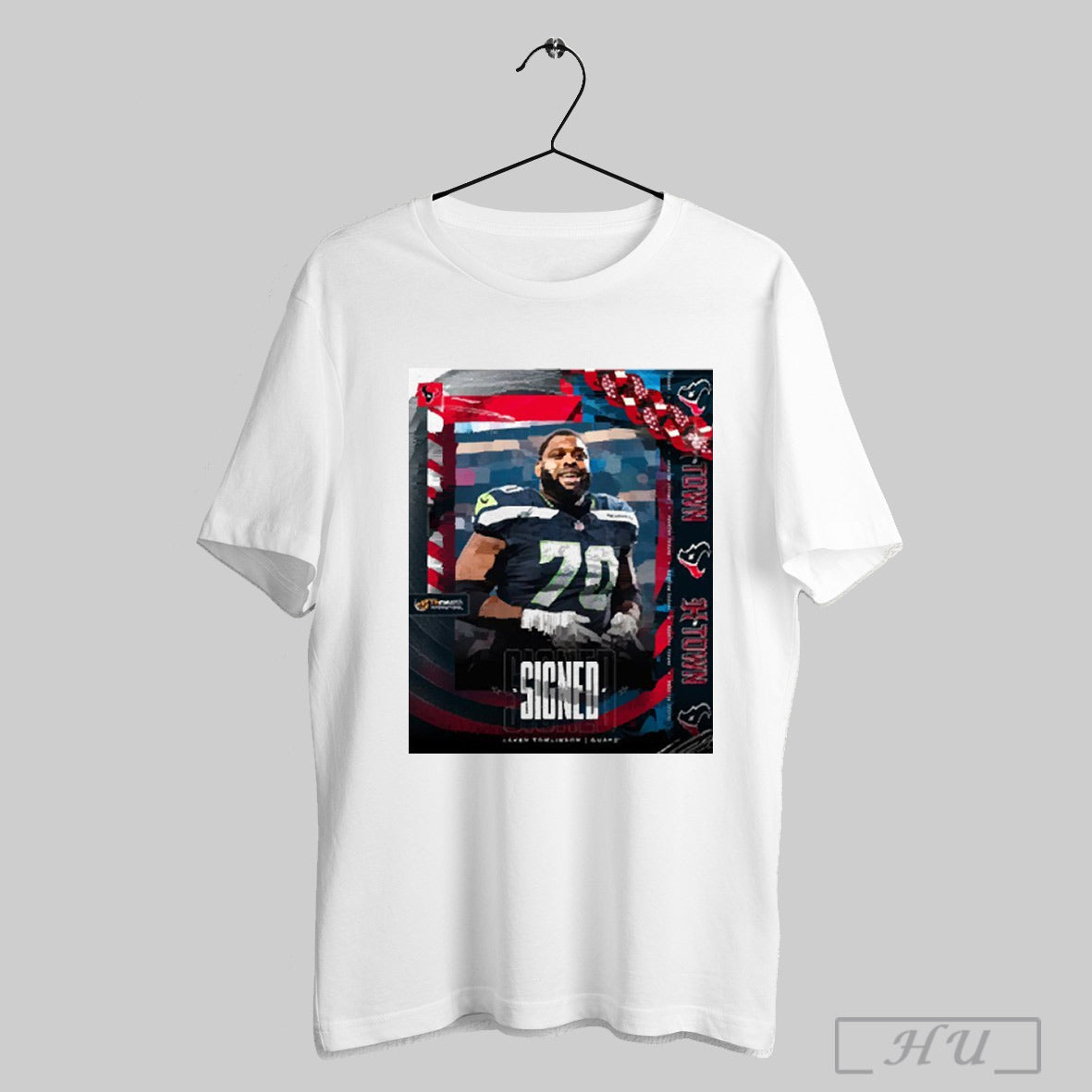 Houston Texans Football Nfl Signed Guard Laken Tomlinson H Town 2025 Poster T Shirts Sweatshirt