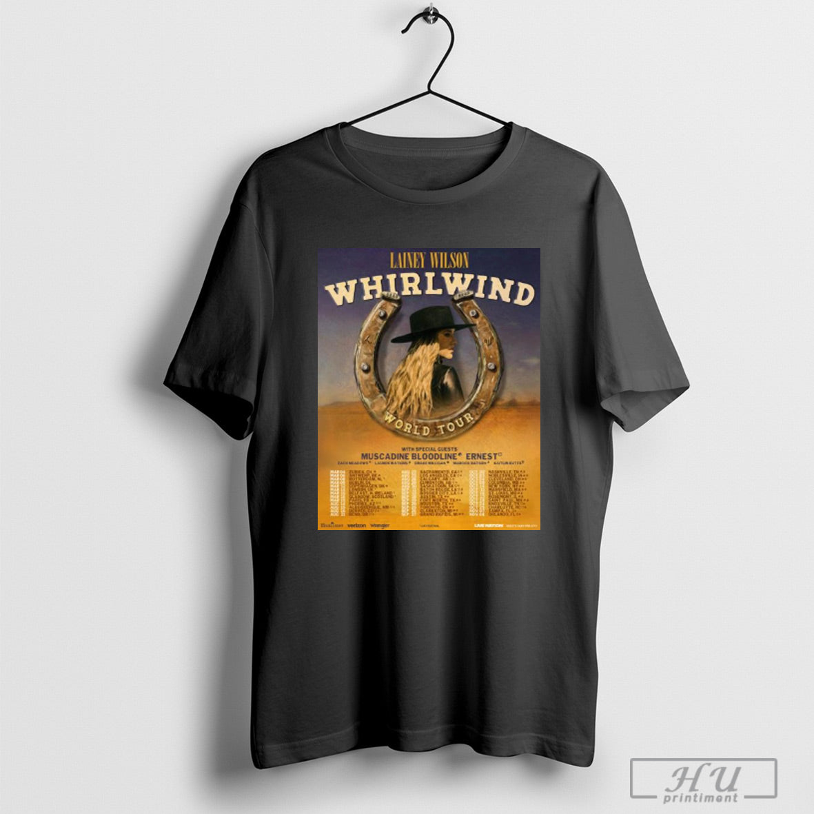 Lainey Wilson Announces 2025 Whirlwind World Tour Poster Merch T Shirt Sweatshirt