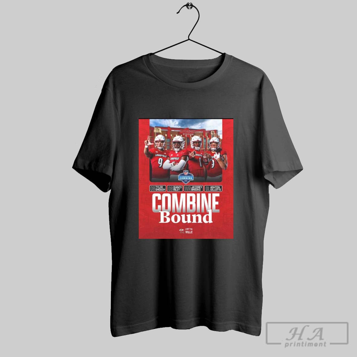Louisville Shough Riley Brooks Gillotte Invited To The 2025 Nfl Combine In Indianapolis Poster T Shirt