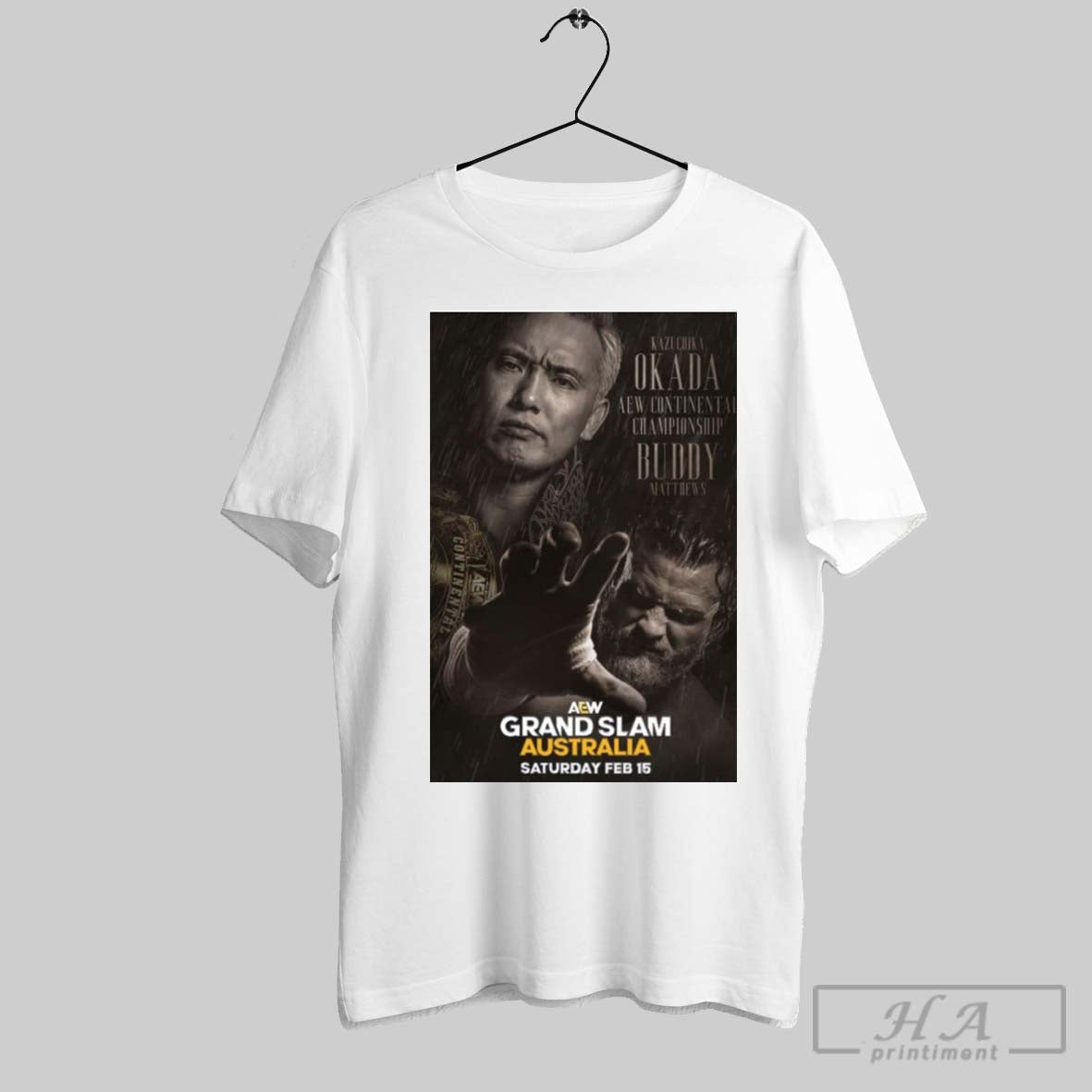 Matchup Monday Aew Grand Slam Australia Kazuchika Okada Vs Buddy Matthews Feb 15 2025 Poster T Shirt