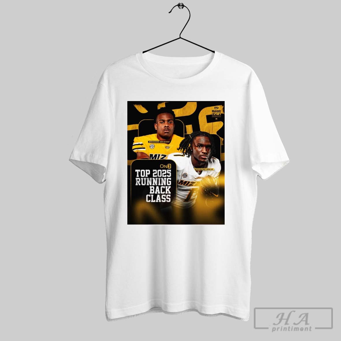 Missouri Football Brendon Haygood And Marquise Davis Top 2025 Running Back Class Poster T Shirt