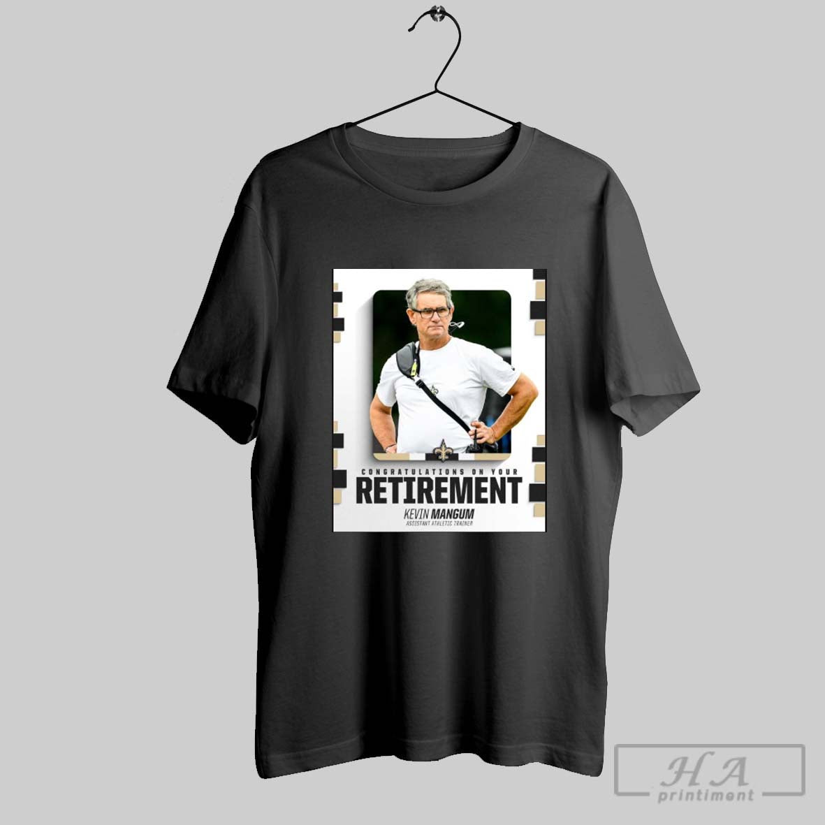 New Orleans Saints Football Congratulations On Your Retirement Kevin Mangum Assistant Athletic Trainer Poster T Shirt