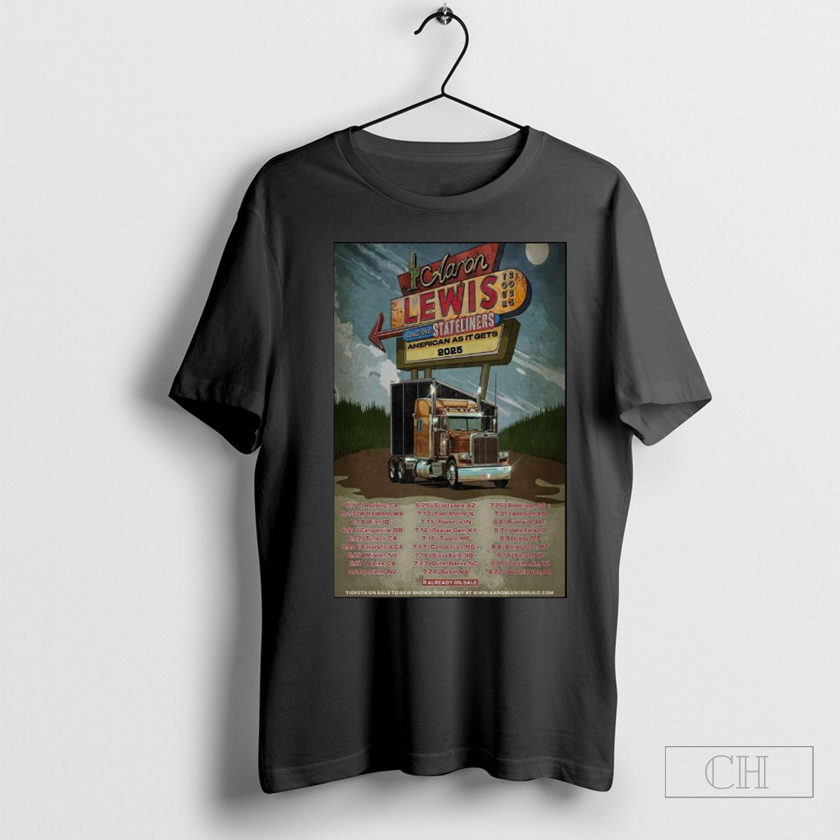 Offcial Aaron Lewis The American As It Gets Tour 2025 Poster Shirts Sweatshirt Tee Shirt