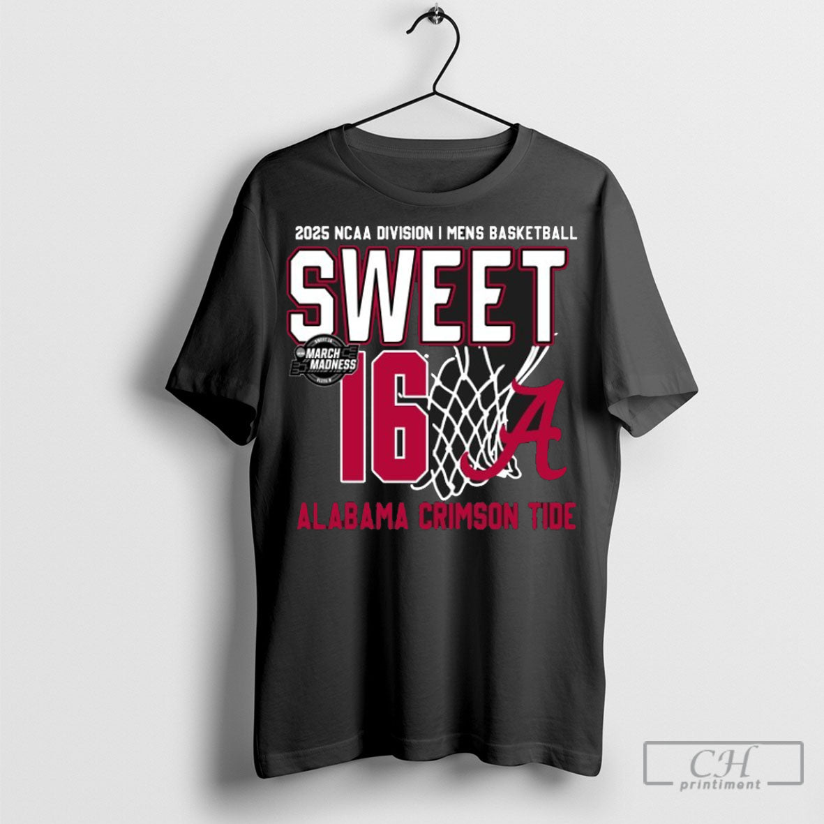 Official Alabama Crimson Tide Mens Basketball 2025 Ncaa Tournament Sweet 16 Net T Shirt Hoodie