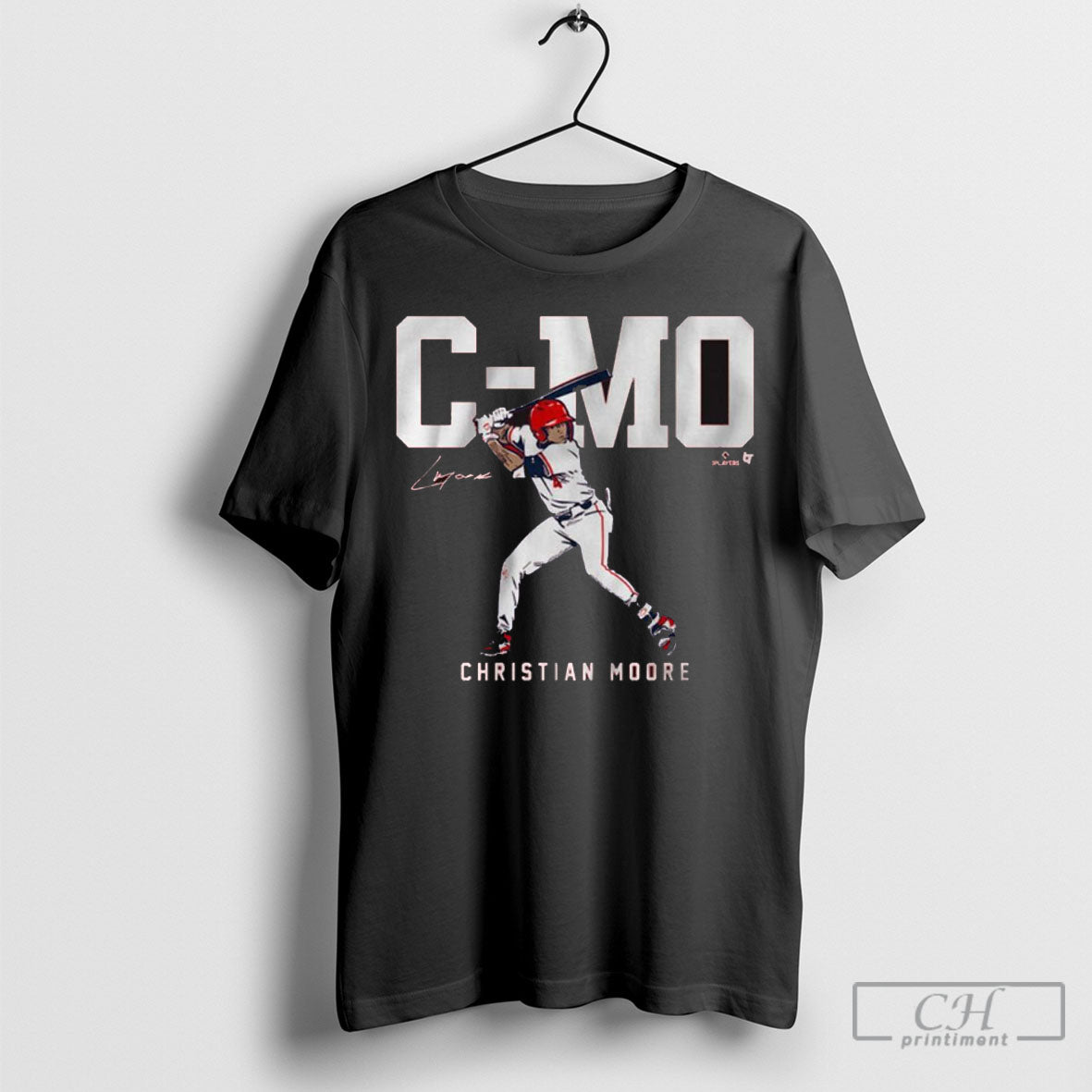 Official Christian Moore Los Angeles Angels C Mo Mlb Baseball 2025 Signature T Shirt Sweatshirt Cutom Poster Coffee Mugs Ornaments