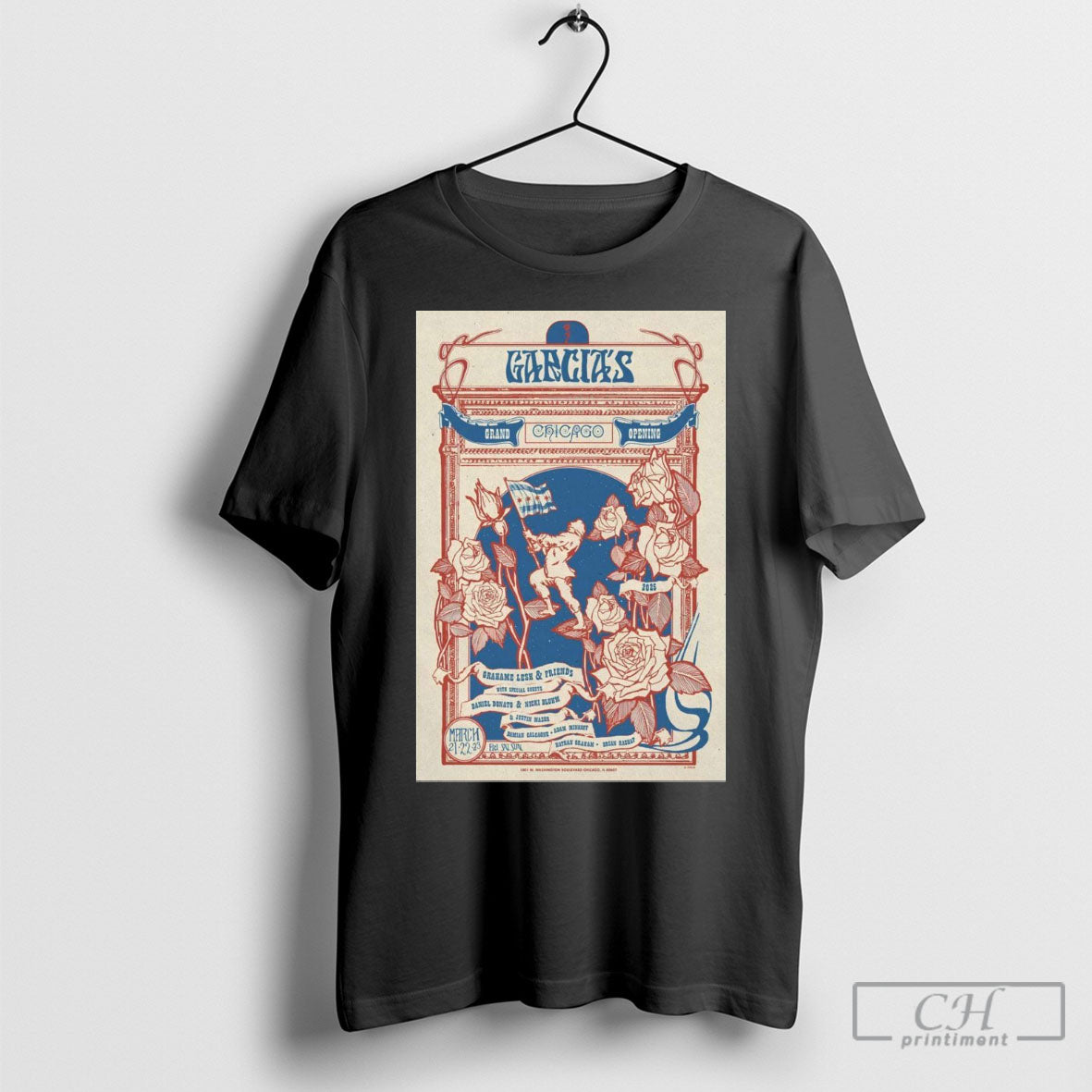 Official Garcias Chicago Grand Opening March 21 22 23 2025 Grahame Lesh And Friends T Shirt Hoodie