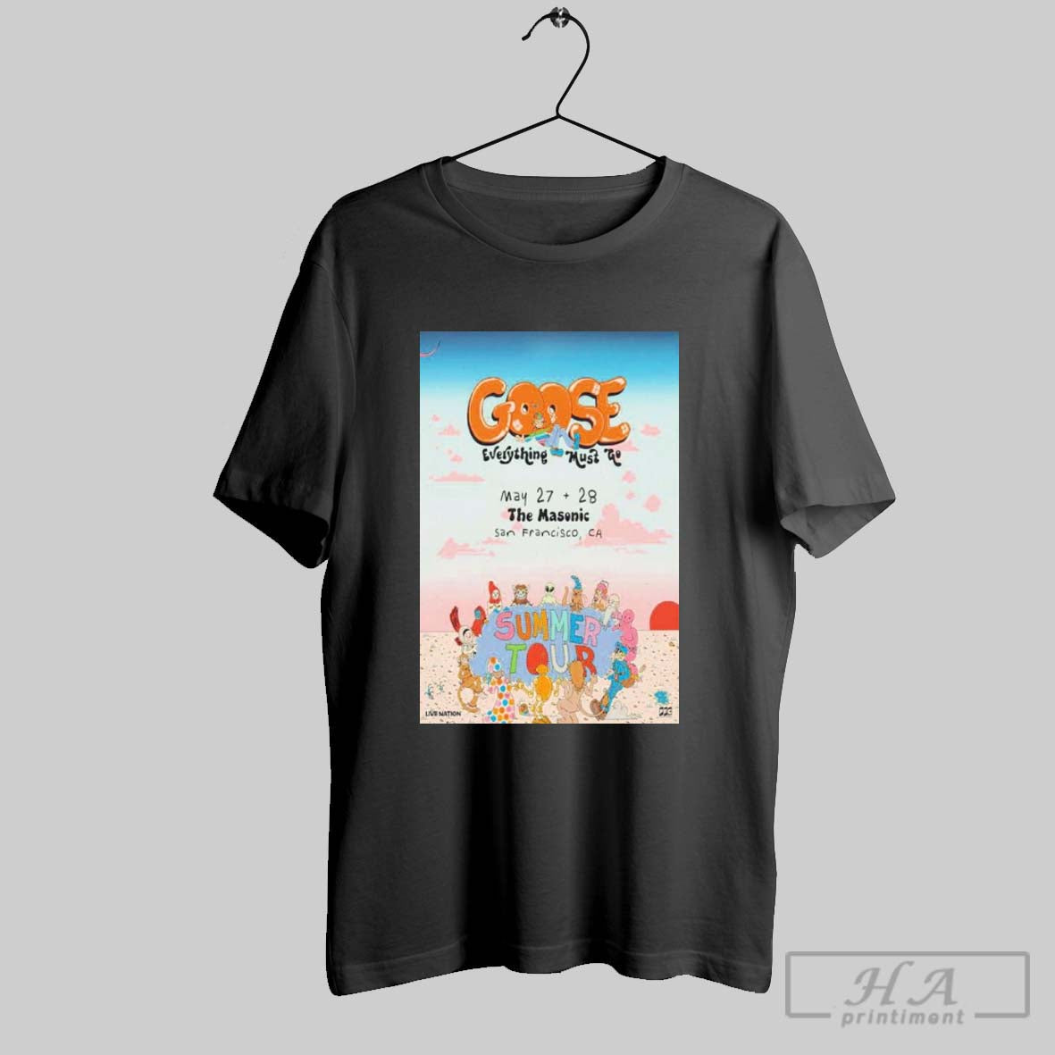 Official Goose At The Masonic In San Francisco Ca On May 27 28 1025 Tour Poster T Shirt