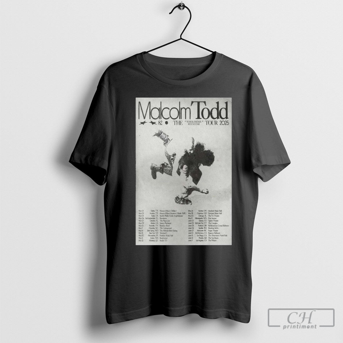 Official Malcolm Todd The Wholesome Rockstar Tour 2025 May 01 Dallas Tx House Of Blues May 02 Houston Tx T Shirt Sweatshirt Cutom Poster Coffee Mugs Ornaments