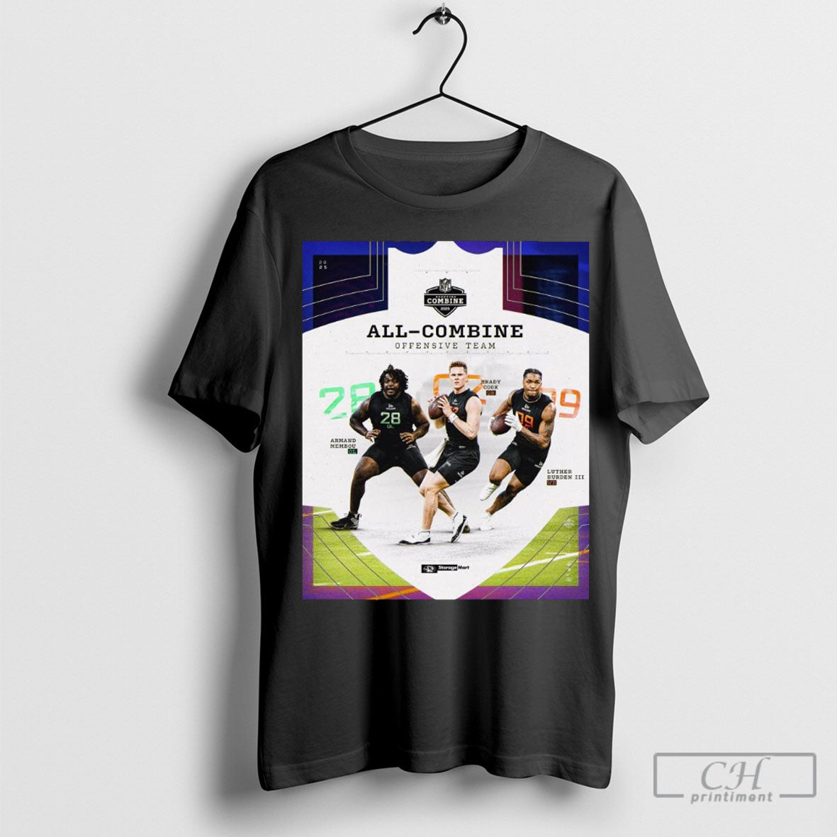 Official Missouri Tigers Football All Combine Offensive Team Armand Membou Brady Cook Luther Burden Iii Poster T Shirt Sweatshirt