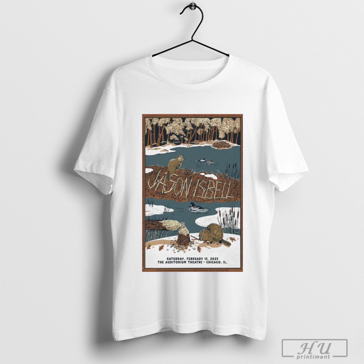 Official Poster Jason Isbell Auditorium Theatre Chicago Il 2 15 2025 T Shirt