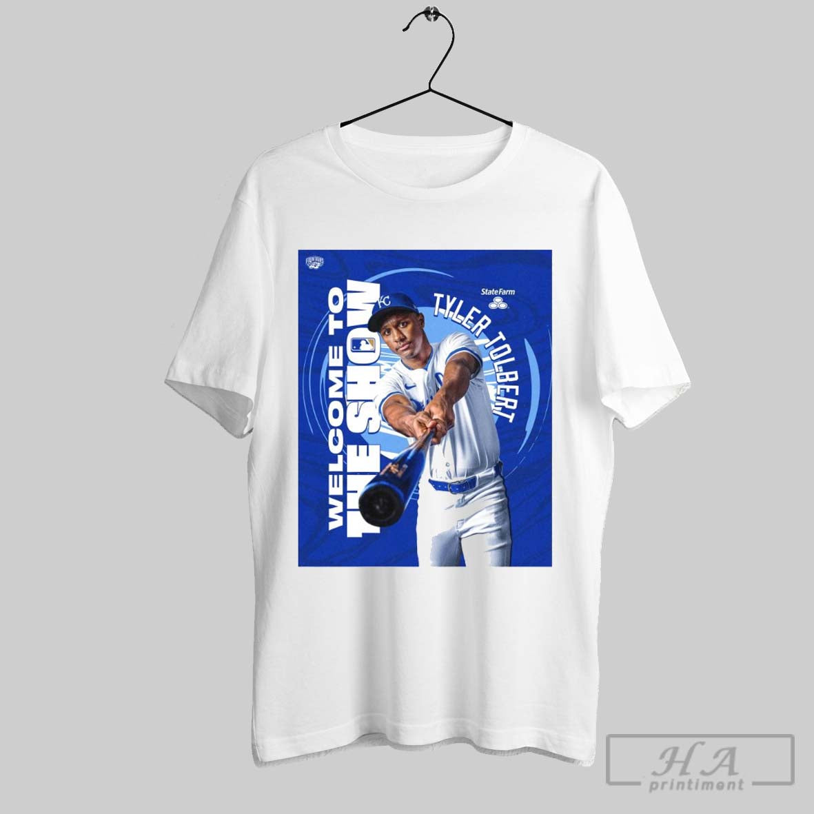 Official Poster Kansas City Royals Baseball Tyler Tolbert Welcome To The Show T Shirt