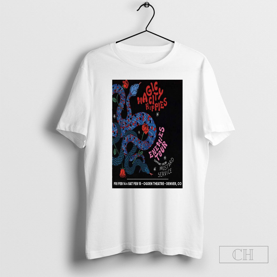 Official Poster Magic City Hippies Enemies Tour Denver Co February 14 15 2025 Ogden Theatre T Shirt