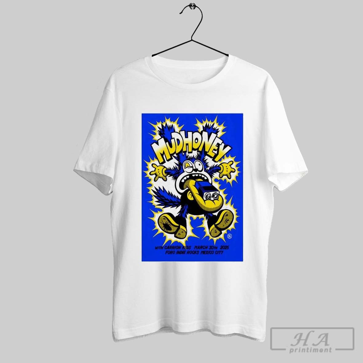 Official Poster Mudhoney Foro Indie Rocks March 30th 2025 Tour Mexico City T Shirt