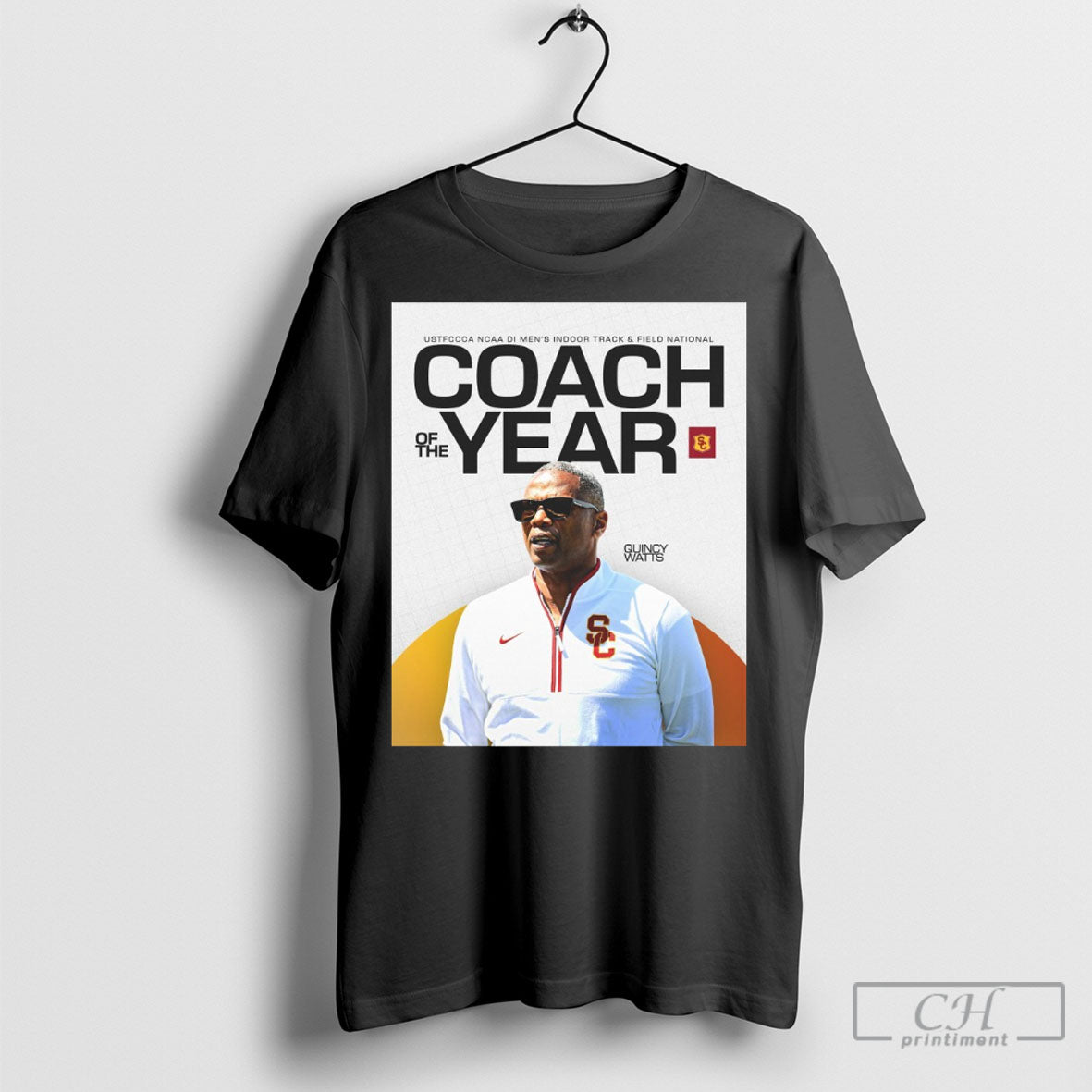 Official Quincy Watts Ustfccca Ncaa Di Mens Indoor Track And Field National Coach Of The Year Poster T Shirt Hoodie