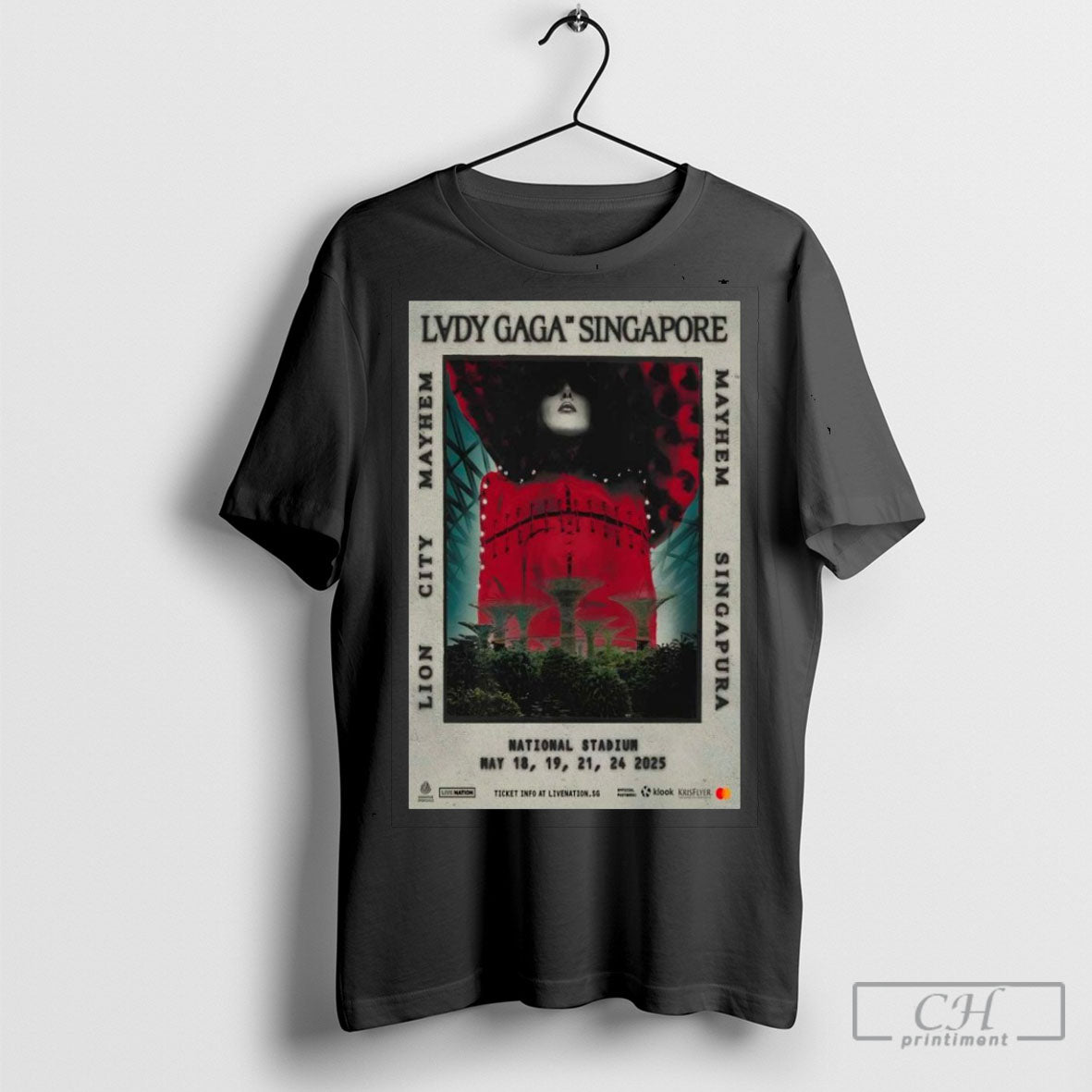 Official The Singapore National Stadium Show Lady Gaga Tour May 18 19 2025 Poster Shirt Sweatshirt