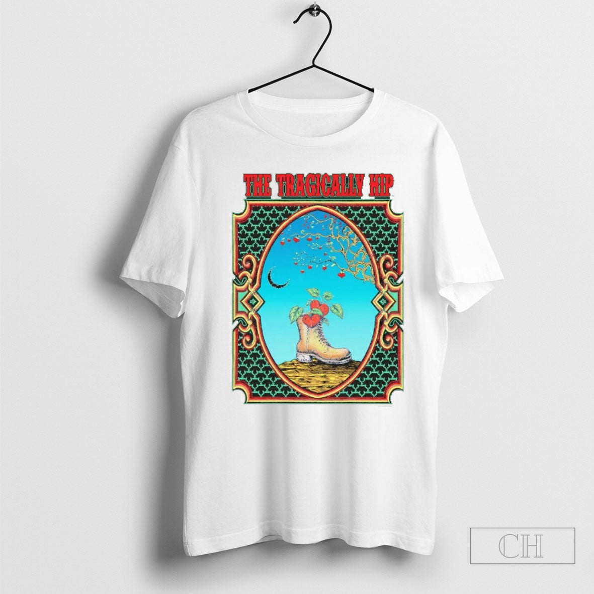Official The Tragically Hip Strictly Limited Boots Or Hearts By Mike Dubois Poster T Shirt Sweatshirt Tee Shirt