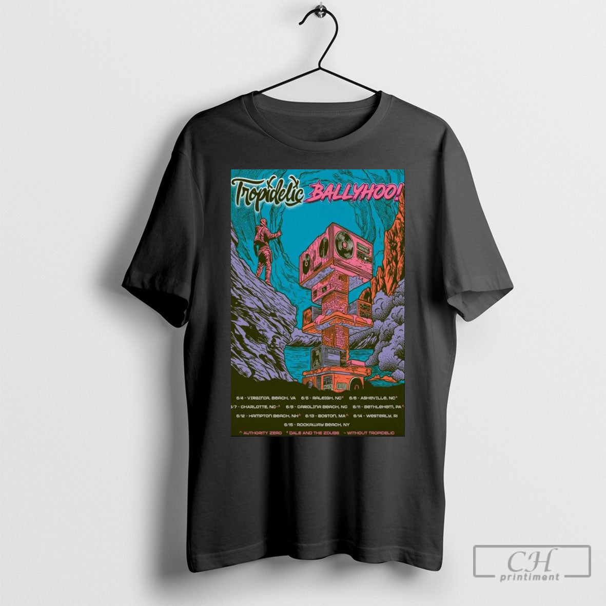 Official Tropidelic With Ballyhoo And Authority Zero East Coast 2025 Tour Poster Shirt Sweatshirt