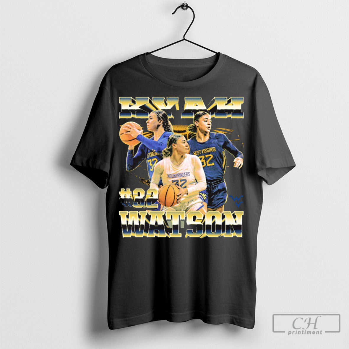 Official West Virginia Mountaineers Ncaa Womens Basketball 32 Kyah Watson Graphic T Shirt Sweatshirt Poster
