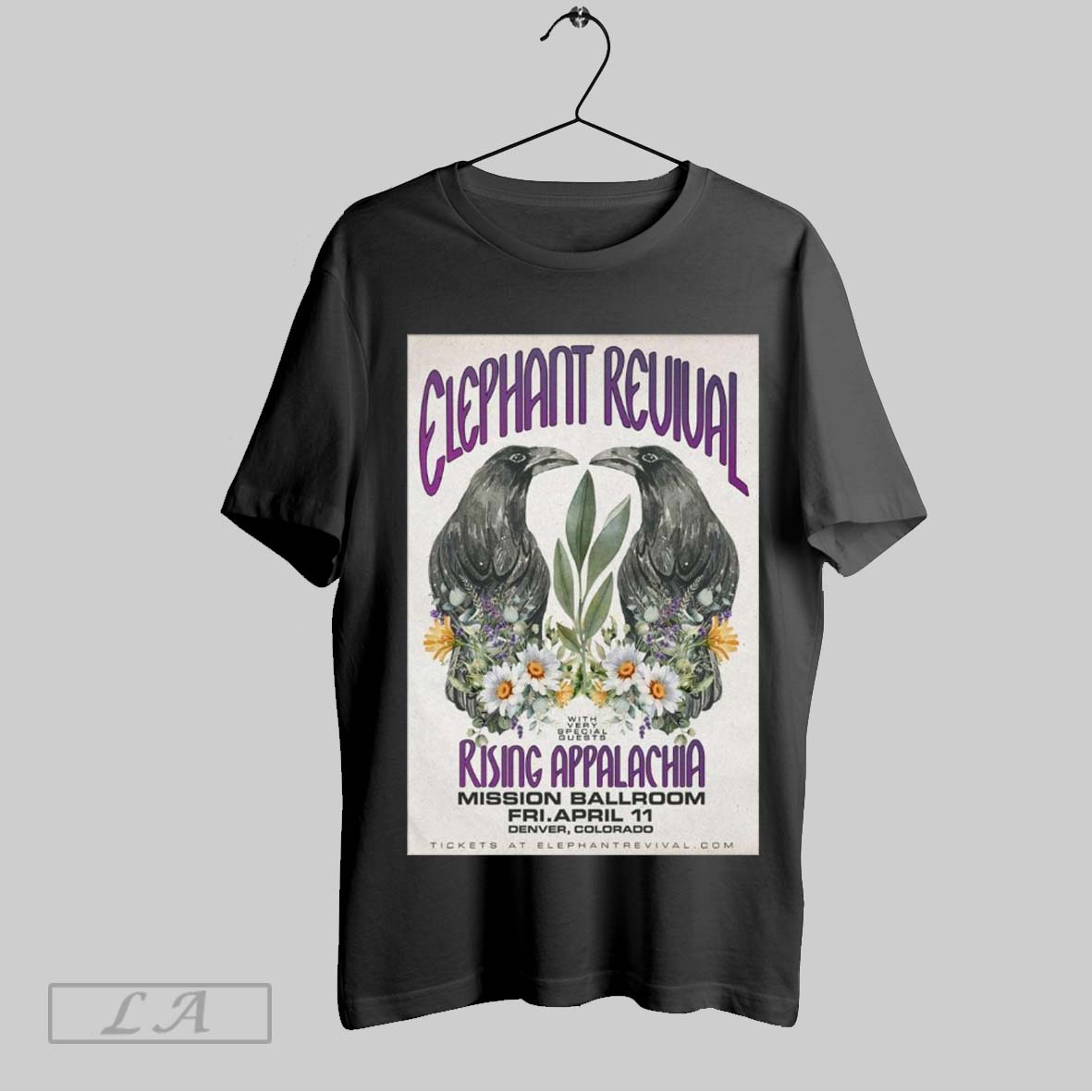 Original Poster Elephant Revival Rising Appalachia In Denver Colorado Friday April 11 2025 Event T Shirt Sweatshirt Hoodie Shirt