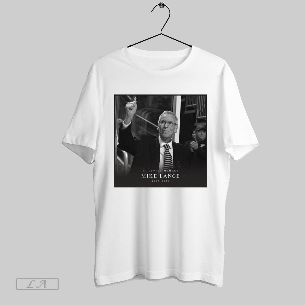 Original Poster In Living Memory Mike Lange 1948 2025 Recipient Of The Hall Of Fames Foster Hewitt Award T Shirt Sweatshirt Tee Shirt