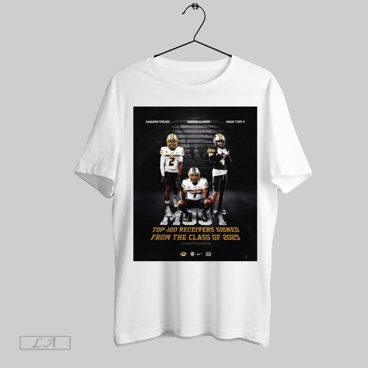 Original Poster Most Top 100 Receivers Signed From The Class Of 2025 Damarion Fowlkes Donovan Olugbode Shaun Terry Ll Missouri Tigers T Shirt Sweatshirt Tee Shirt