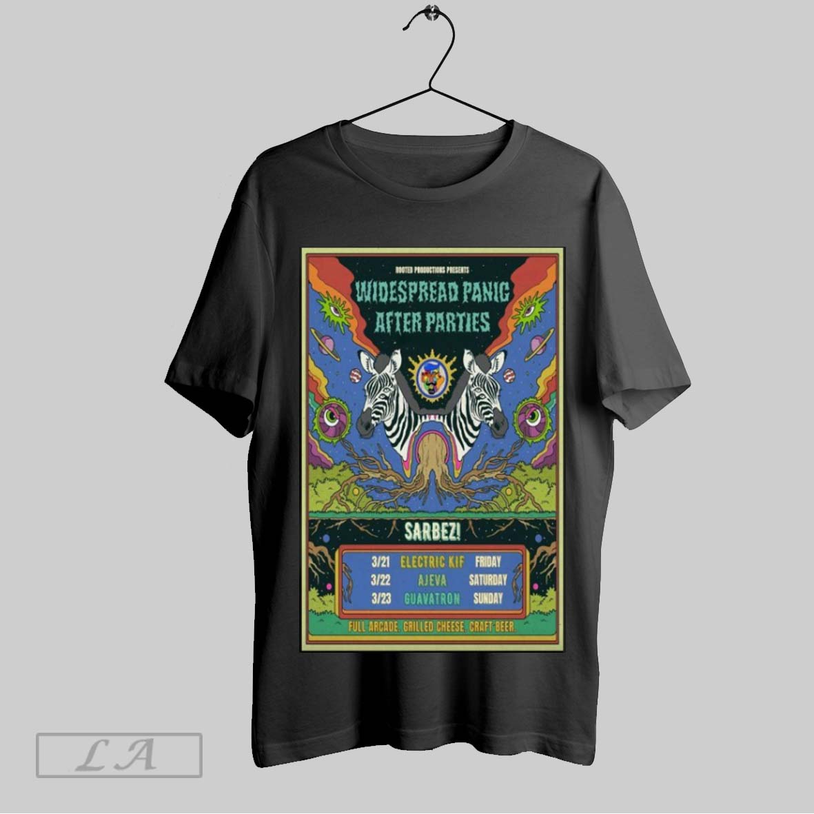 Original Widespread Panic Afterparty Sarbez Tour 2025 Poster T Shirt Sweatshirt Hoodie Shirt