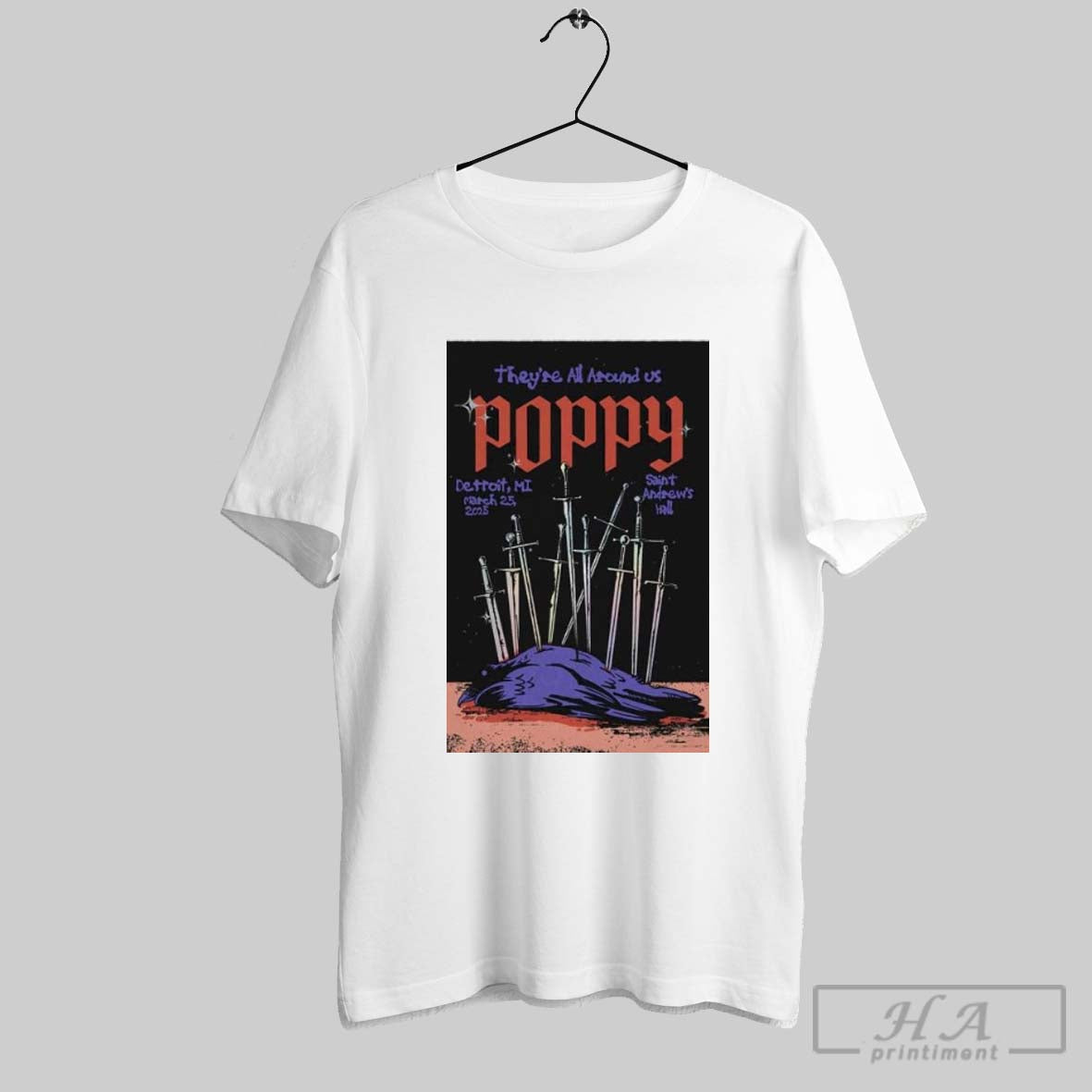 Poppy St Andrews Hall Detroit Mi Mar 25 2025 Concert Poster T Shirt