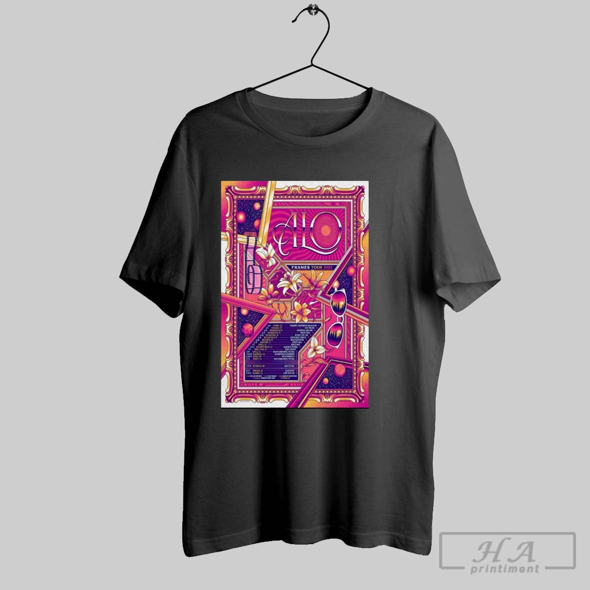Poster Alo Frames Tour 2025 4 4 Denver Co Cervantes Masterpiece Ballroom 4 5 Boulder Co For Theatre T Shirt