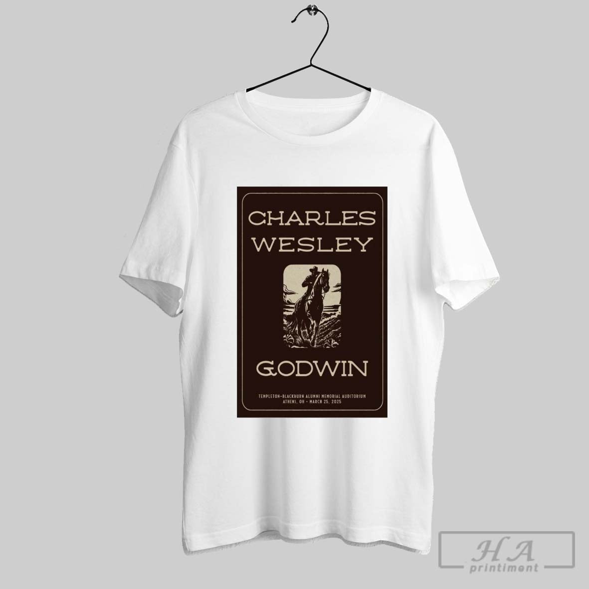 Poster Charles Wesley Godwin Templeton Blackburn Alumni Memorial Auditorium Athens Oh March 25 2025 Tour T Shirt