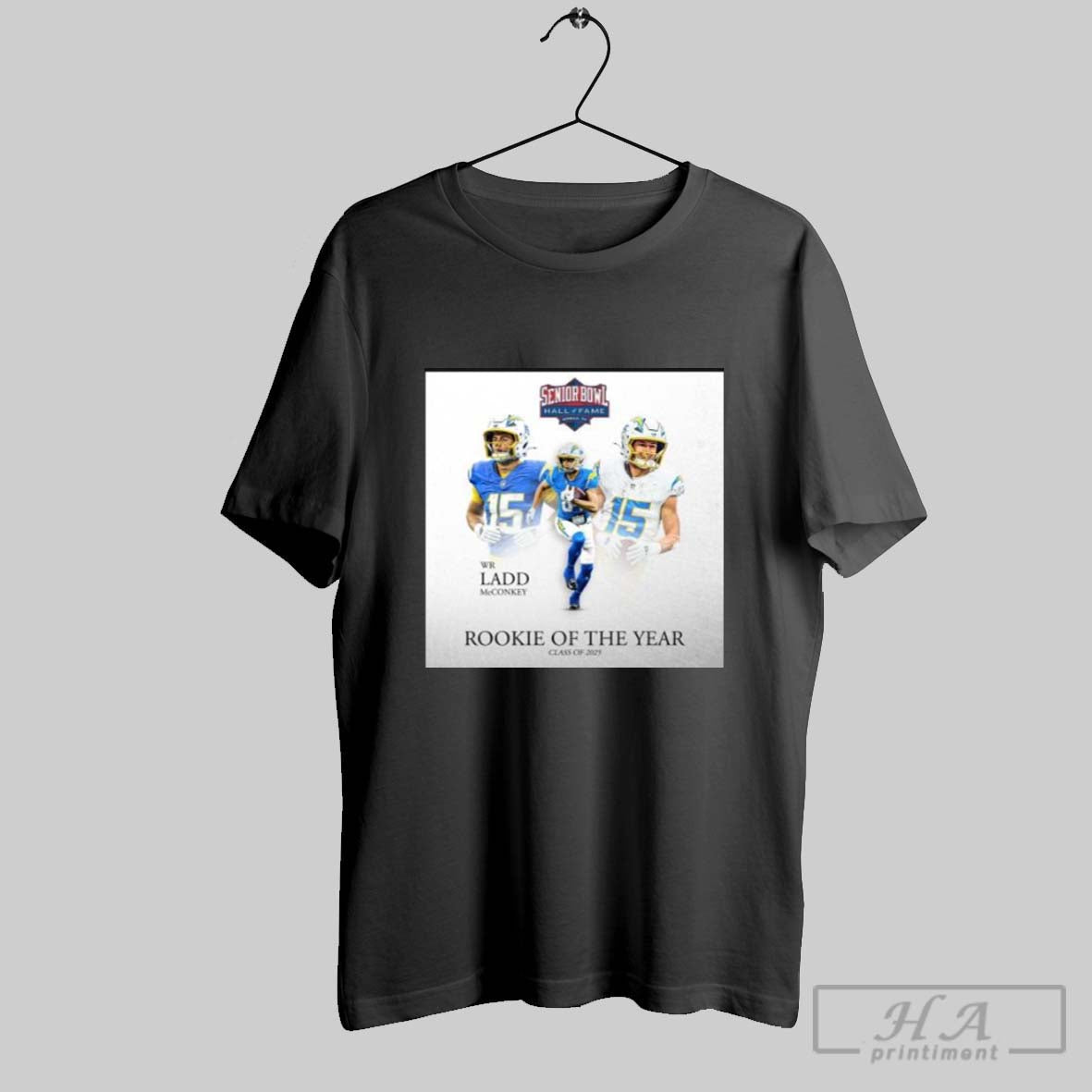 Poster Congrats To Former Georgia Wr Ladd Mcconkey On Being Named As The Senior Bowl Co Offensive Rookie Of The Year T Shirt