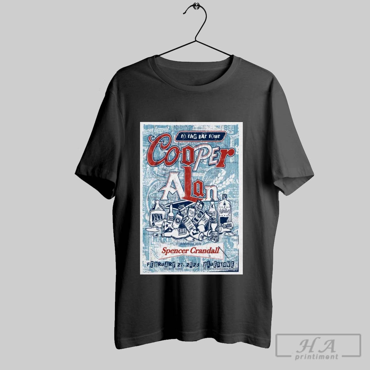 Poster Cooper Alan Spencer Crandall To The Bar Tour Columbus Oh Feb 27 2025 T Shirt