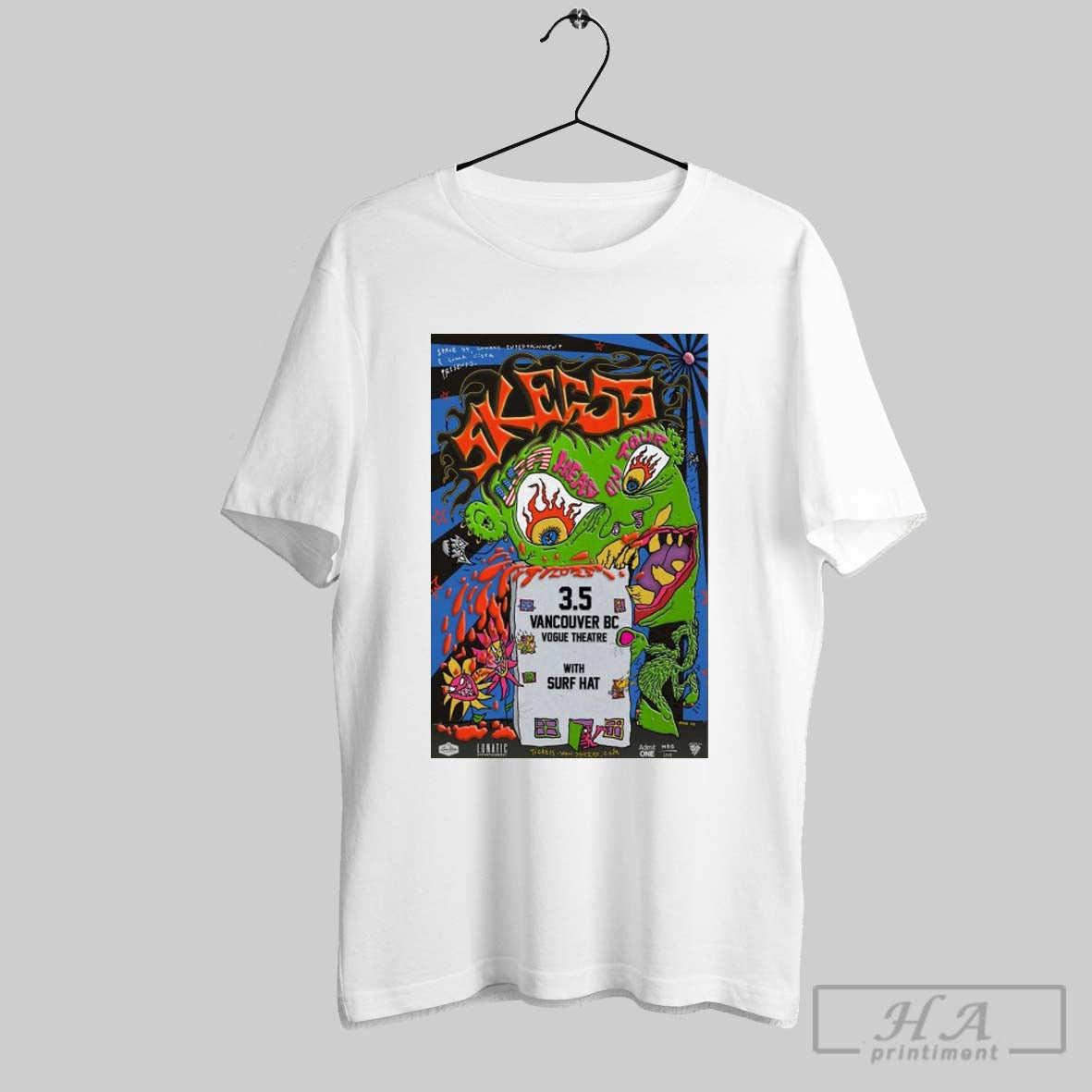 Poster Skegss March 5 2025 Vogue Theatre In Vancouver Bc Canada Vogue Theatre With Surf Hat T Shirt