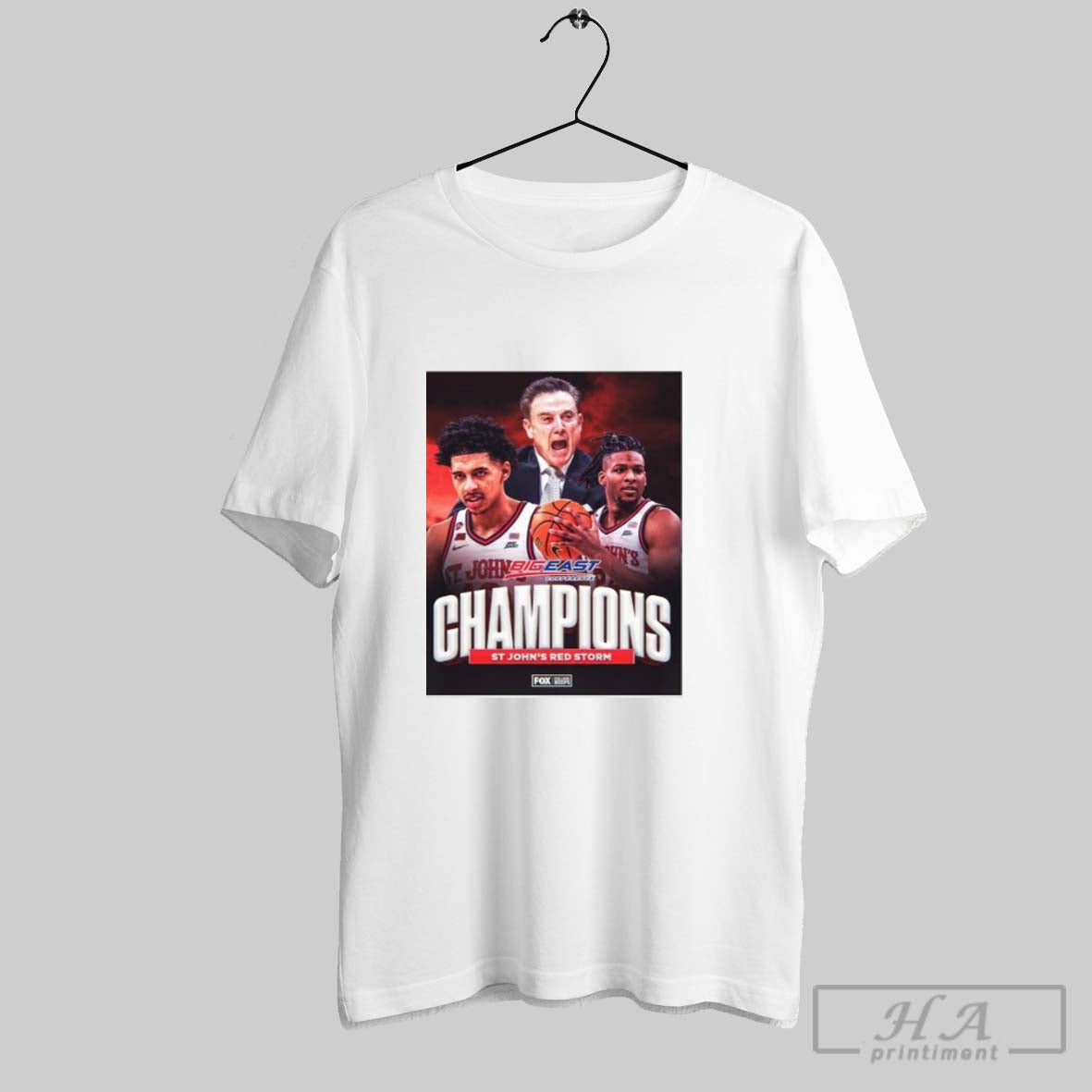 Poster St Johns Red Storm Wins Their First Outright Big East Regular Season Championship 2025 Ncaa March Madness T Shirt