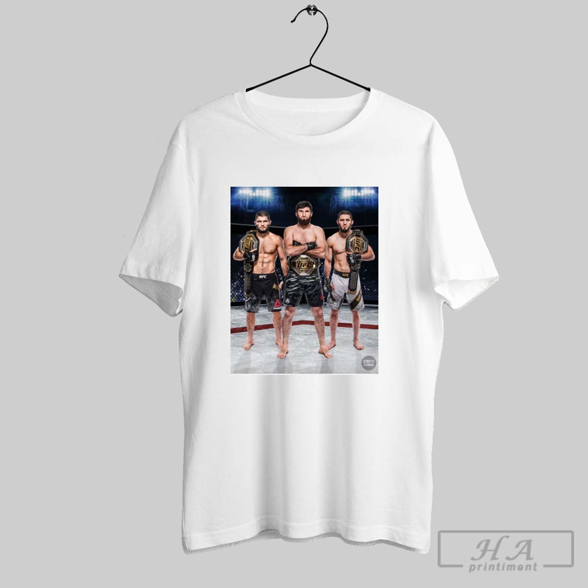 Poster Ufc 313 Magomed Ankalaev Becomes The Third Fighter From Dagestan To Become Ufc Champion T Shirt