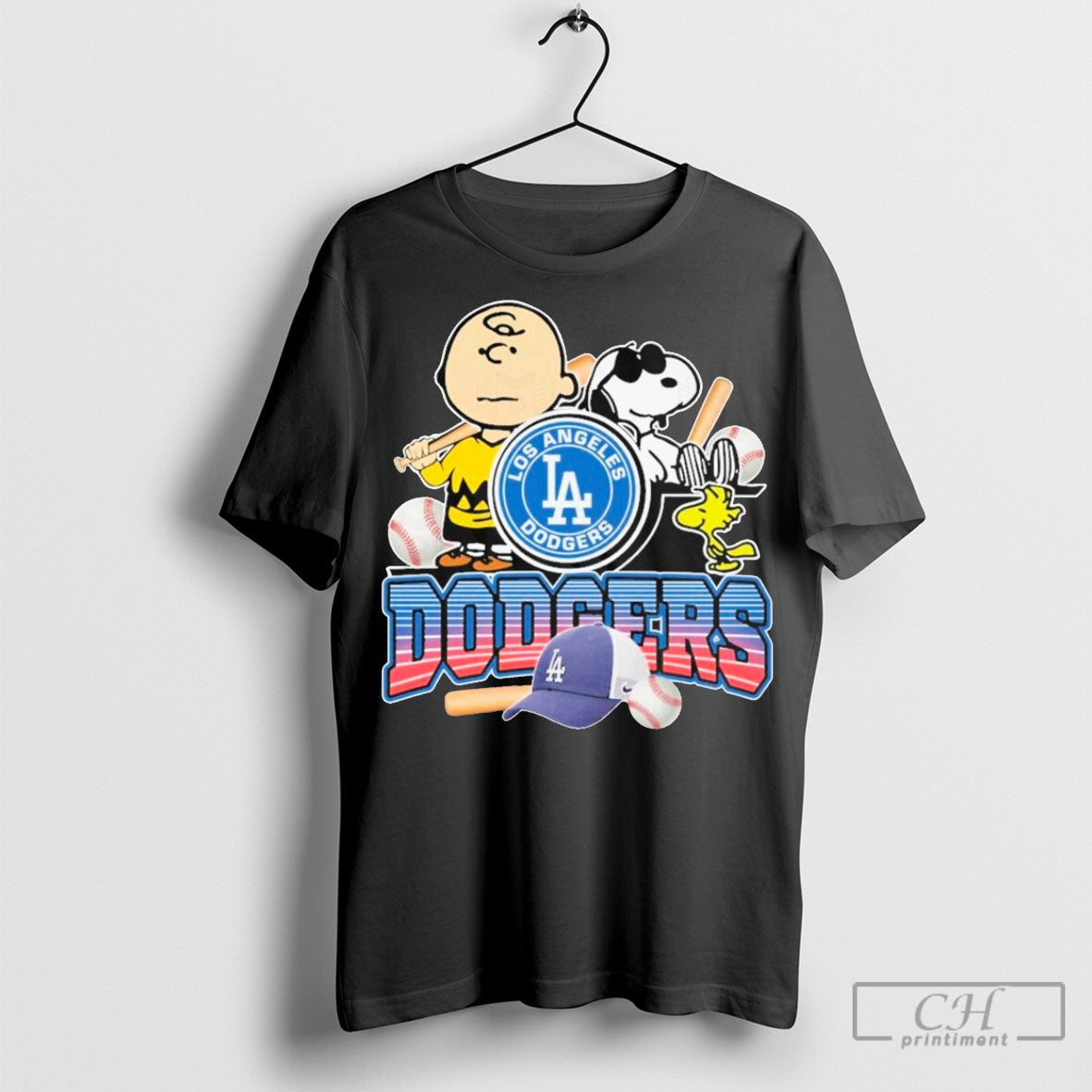 Snoopy And Woodstock Charlie Brown Los Angeles Dodgers X Peanuts 2025 Shirt Sweatshirt Poster