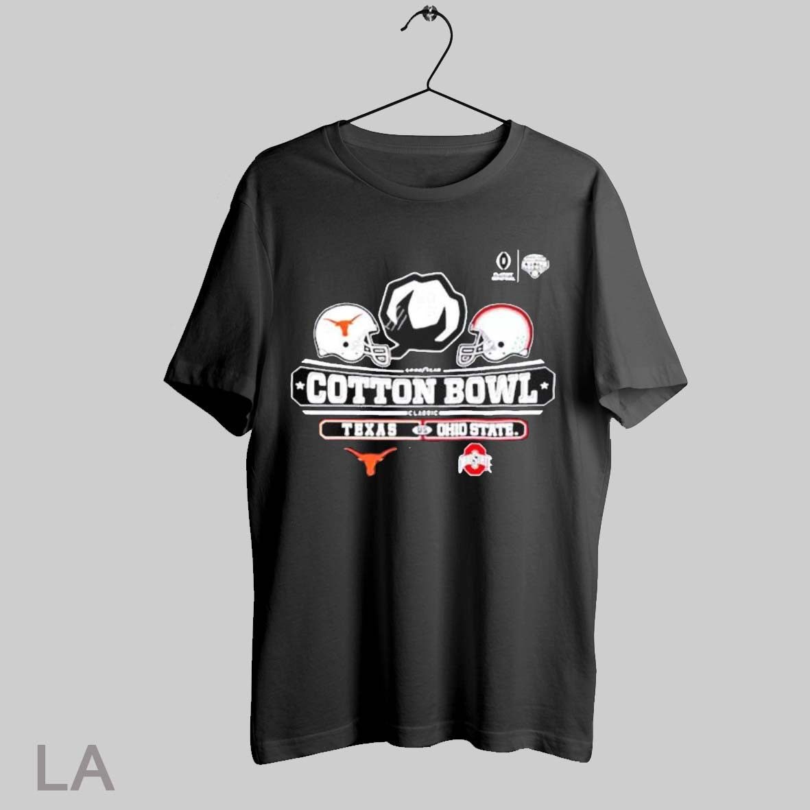Top 2025 Cotton Bowl Ohio State Buckeyes Vs Texas Longhorns Matchup College Football Playoff Semifinal Helmet T Shirt Sweatshirt Hoodie Shirt