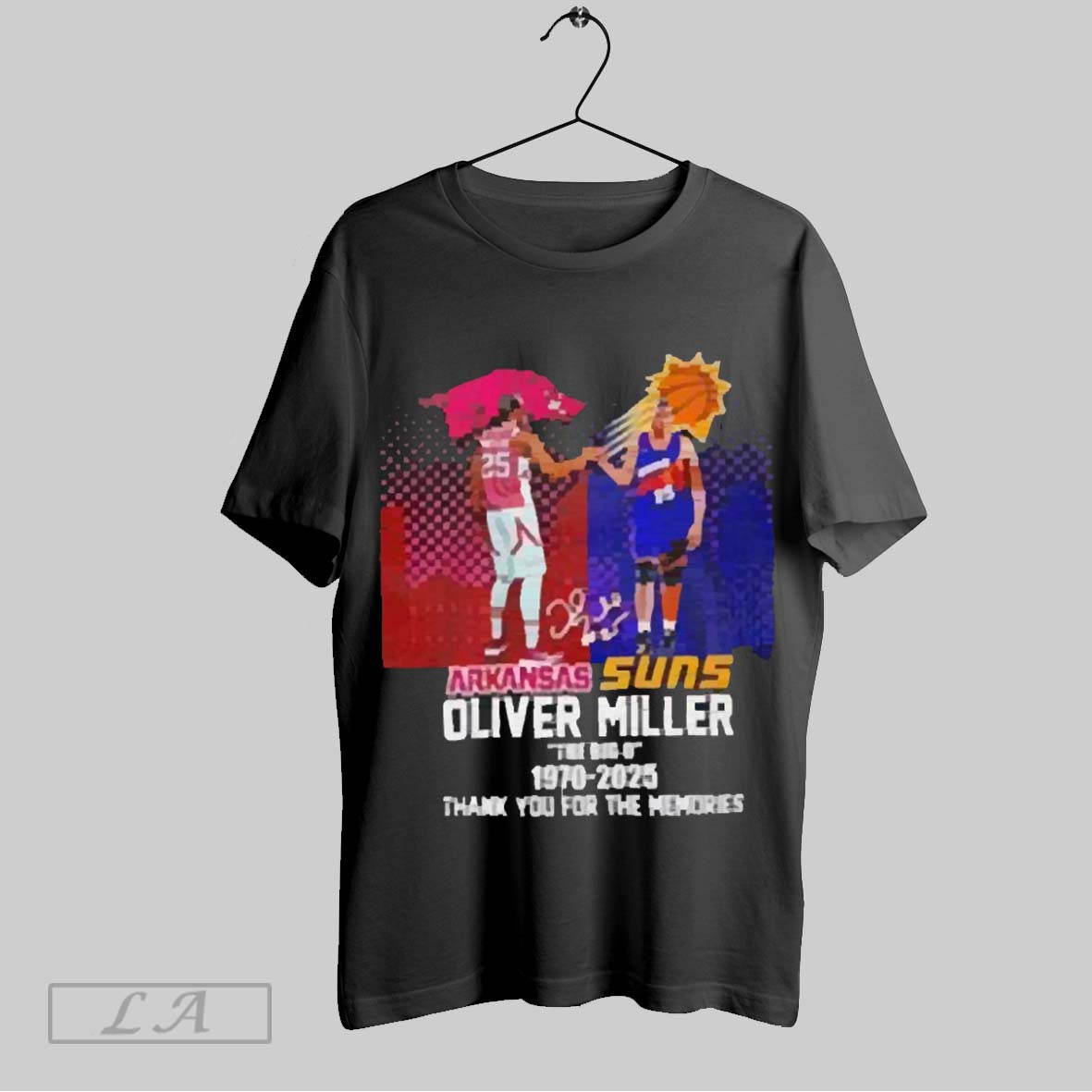 Top Arkansas And Suns Oliver Miller The Big O 1970 2025 Thank You For The Memories T Shirt Sweatshirt Hoodie Shirt