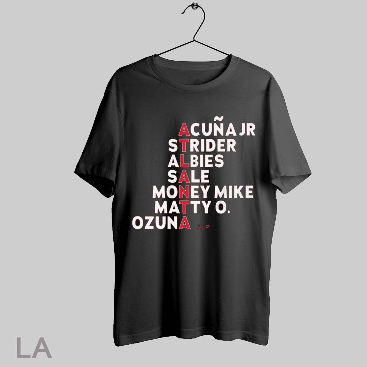 Top Atlanta Braves Names Acuna Jr Strider Albies Sale Money Mike Matty Mlb 2025 T Shirt Sweatshirt Hoodie Shirt
