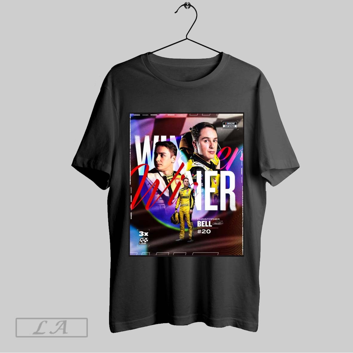 Top Christopher Bell 20 Winner Third Race In A Row Nascar Cup Series Signature Poster T Shirt Sweatshirt Hoodie Shirt