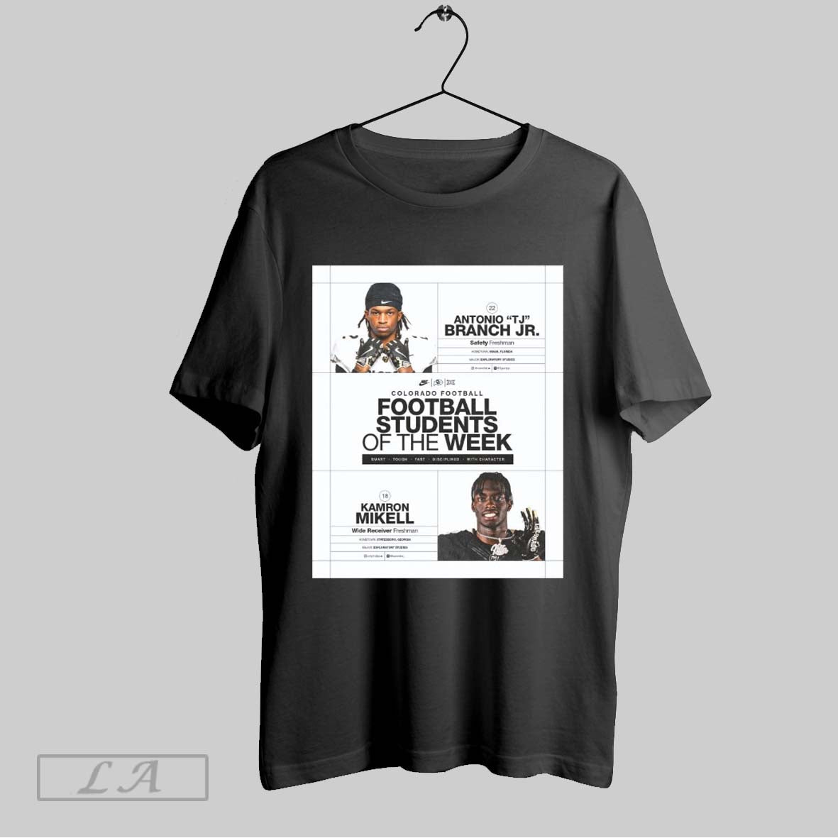 Top Colorado Buffaloes Football Antonio Tj Branch Jr And Kamron Mikell Football Students Of The Week Poster T Shirt Sweatshirt Tee Shirt
