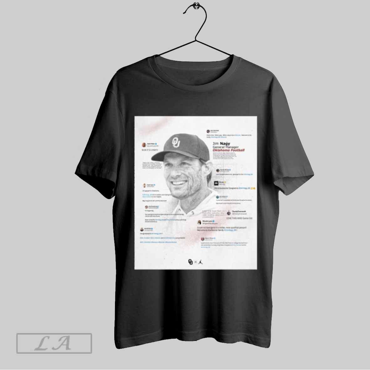 Top Congratulations Jim Nagy General Manager Oklahoma Sooners Football Changing The Game Poster T Shirt Sweatshirt Hoodie Shirt