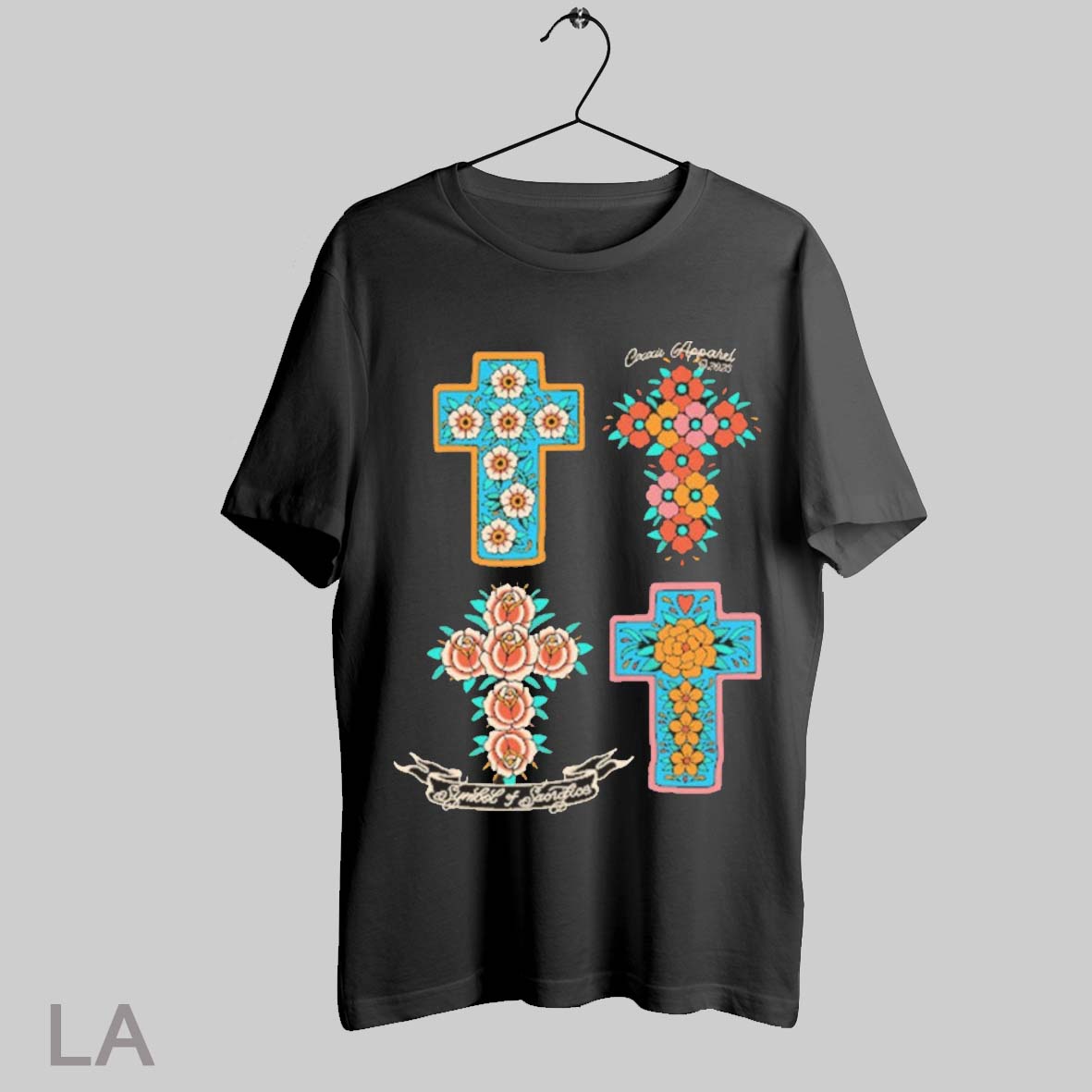 Top Cxxii Symbol Of Sacrifice Floral Crosses T Shirt Sweatshirt Hoodie Shirt