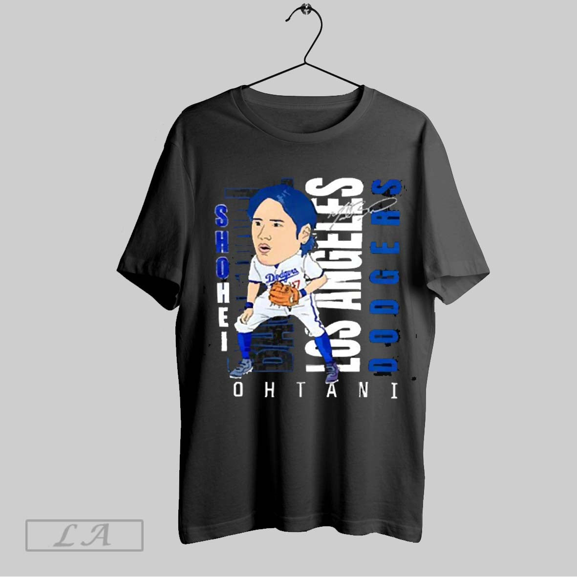 Top Dodgers Shohei Ohtani 17 Cartoon Signature 2025 T Shirt Sweatshirt Hoodie Shirt