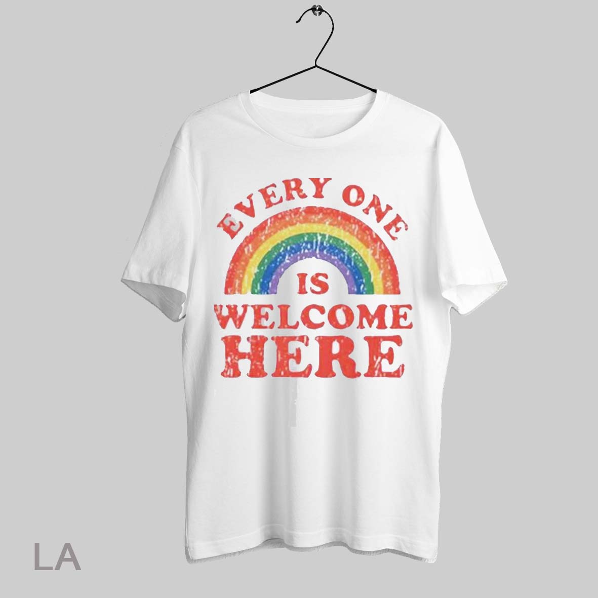 Top Everyone Is Welcome Here Rainbow T Shirt Sweatshirt Hoodie Shirt