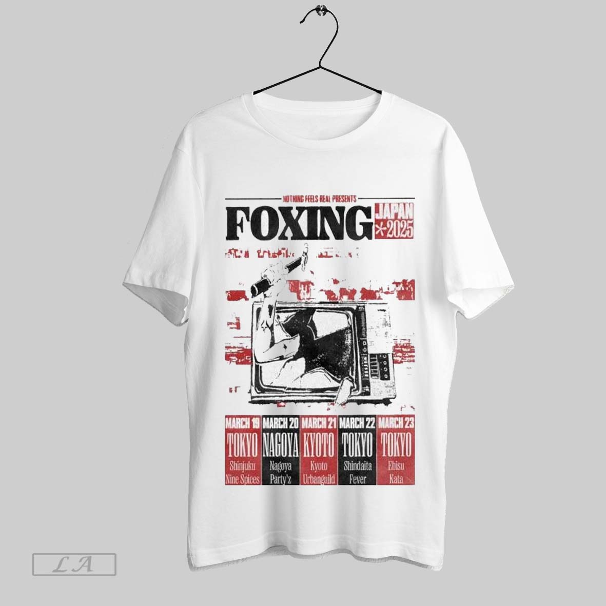 Top Foxing Japan Nothing Feels Real Tour 2025 T Shirt Sweatshirt Hoodie Shirt