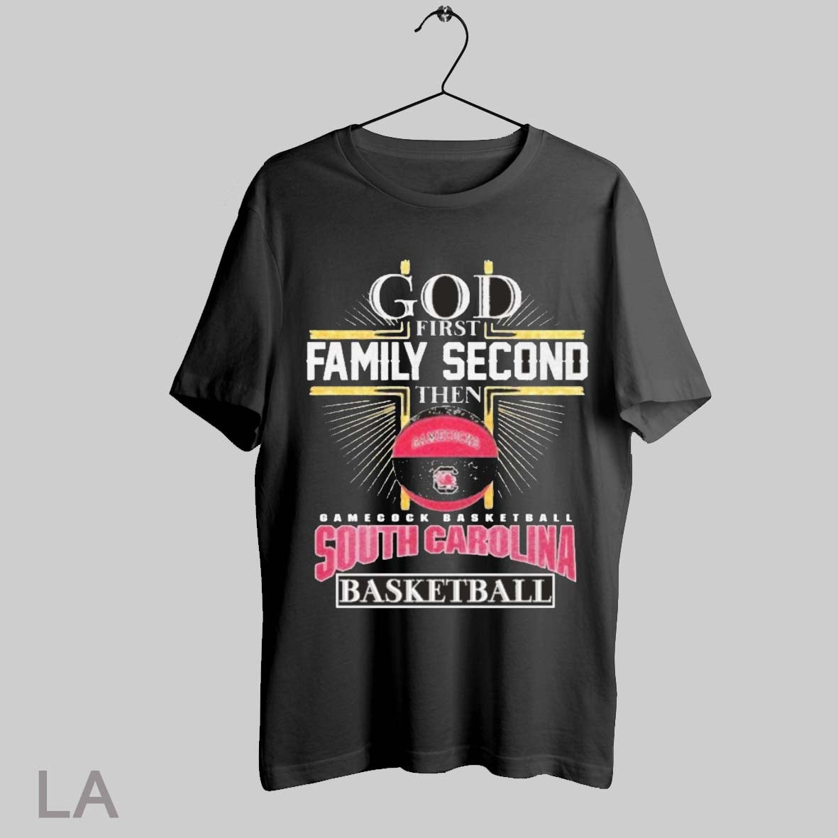 Top God First Family Second Then South Carolina Gamecocks Basketball 2025 T Shirt Sweatshirt Hoodie Shirt