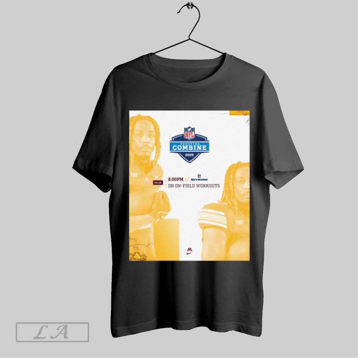 Top Gopher Football Justin Walley Db On Field Workouts 2025 Nfl Scouting Combine Poster T Shirt Sweatshirt Hoodie Shirt